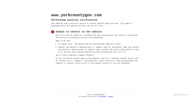 Security scan screenshot of https://yorkcountygov.com