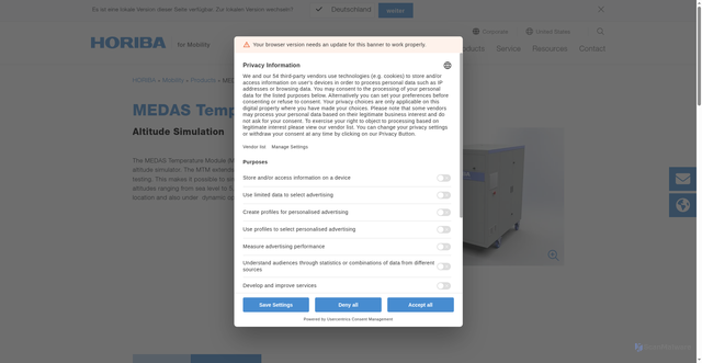 Security scan screenshot of https://www.horiba.com/usa/mobility/products/detail/action/show/Product/medas-temperature-module-1867/