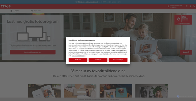 Security scan screenshot of https://cewe.no
