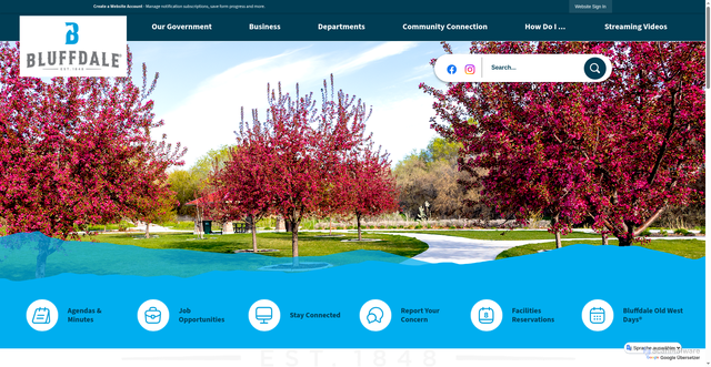 Security scan screenshot of https://bluffdale.gov/