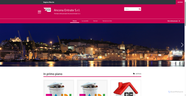 Security scan screenshot of https://anconaentrate.it/
