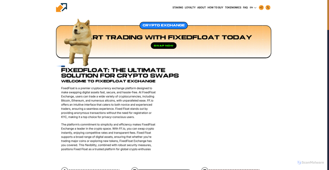 Security scan screenshot of http://fixedfloat.ac/