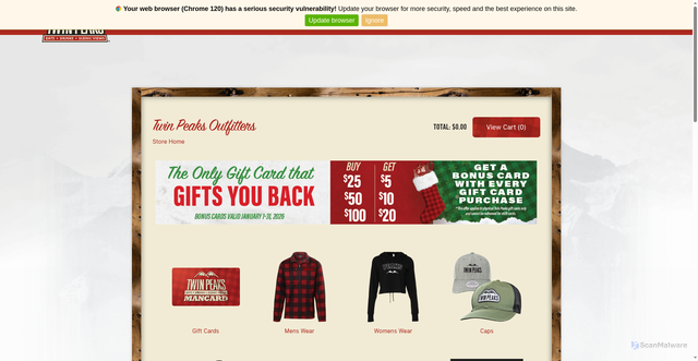 Security scan screenshot of https://www.pac-twinpeaks.com/