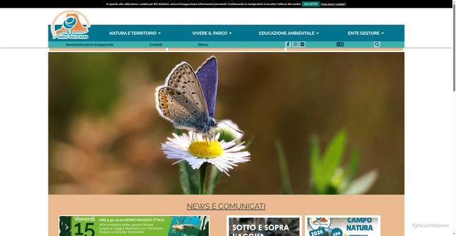 Security scan screenshot of https://www.parcooglionord.it