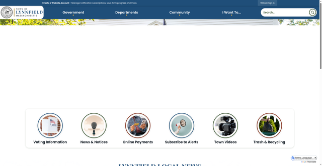Security scan screenshot of https://www.lynnfieldma.gov