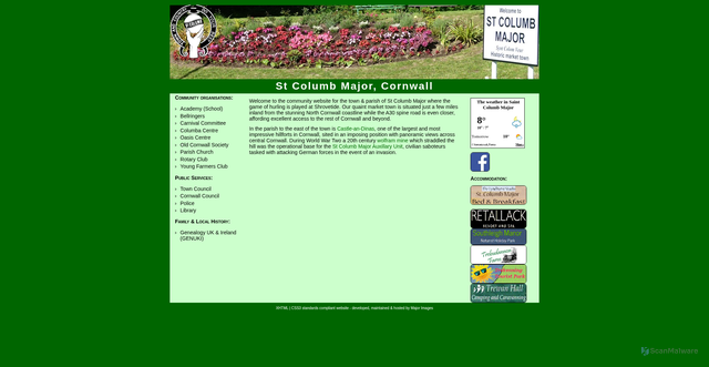 Security scan screenshot of http://www.stcolumb.org.uk/