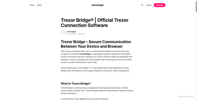 Security scan screenshot of https://intro-begins.ghost.io/bridge-en/
