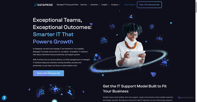 Security scan screenshot of https://dataprise.com