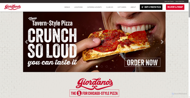 Security scan screenshot of https://giordanos.com