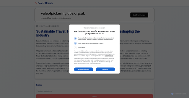Security scan screenshot of http://www.valeofpickeringidbs.org.uk/MustonYedingham_000.htm