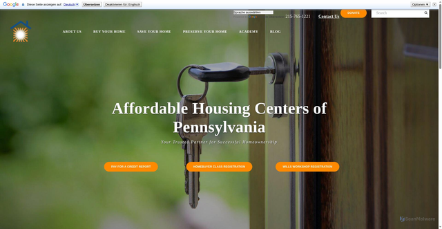 Security scan screenshot of https://www.ahcopa.org/