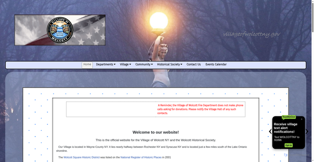 Security scan screenshot of https://villageofwolcottny.gov/