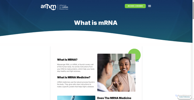 Security scan screenshot of https://mrnamedicines.org/what-is-mrna/