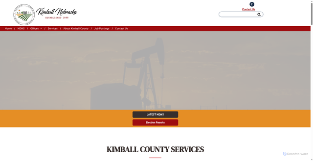 Security scan screenshot of https://www.kimballcountyne.gov/