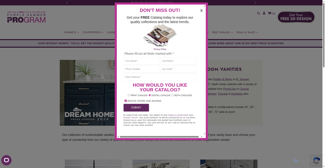 Security scan screenshot of https://cabinetstogo.com/pages/bathroom-vanities
