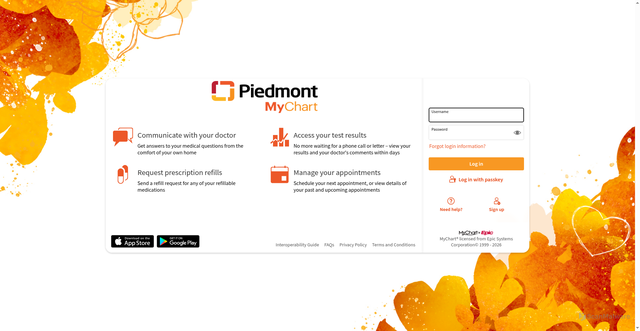 Security scan screenshot of https://mychart.piedmont.org