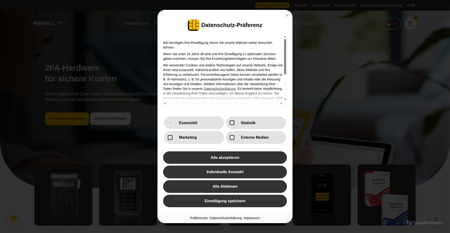 Security scan screenshot of https://reiner-sct.de