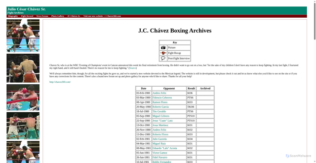 Security scan screenshot of http://chavezsr.atspace.com/