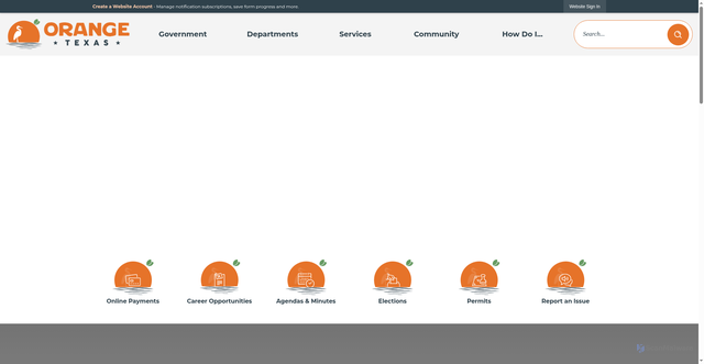 Security scan screenshot of https://orangetexas.gov/