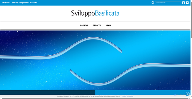 Security scan screenshot of https://www.sviluppobasilicata.it/
