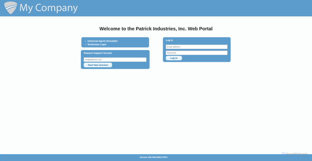 Security scan screenshot of https://patrickind.hostedrmm.com