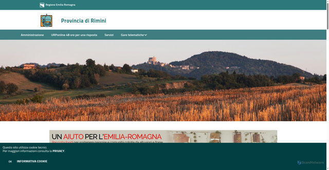 Security scan screenshot of https://www.provincia.rimini.it