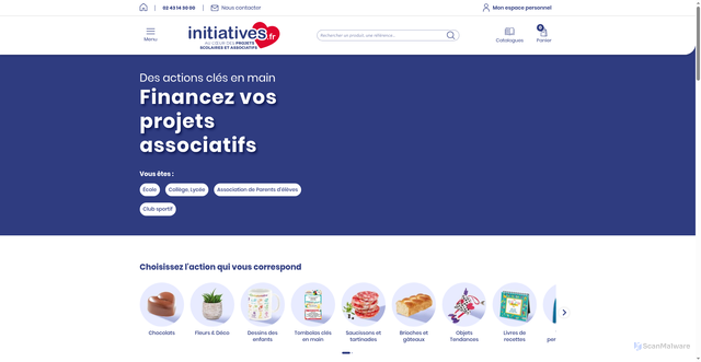 Security scan screenshot of https://www.initiatives.fr