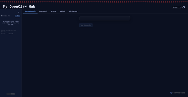 Security scan screenshot of http://my-openclaw-hub.pages.dev/