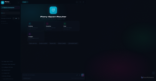 Security scan screenshot of https://fany-open-routerv6-1.pages.dev/$%7Burl%7D