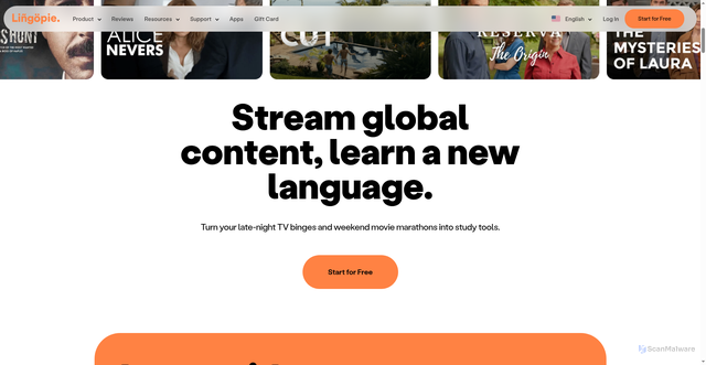 Security scan screenshot of https://lingopie.com