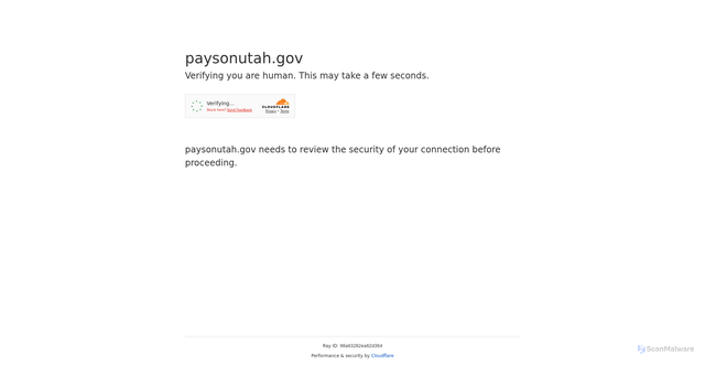 Security scan screenshot of https://paysonutah.gov/