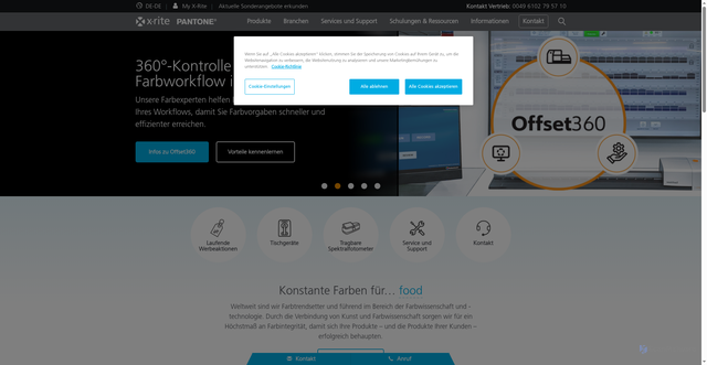 Security scan screenshot of https://www.xrite.com