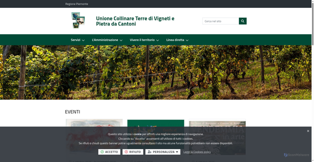 Security scan screenshot of https://www.unionevignetiecantoni.al.it/it-it/home