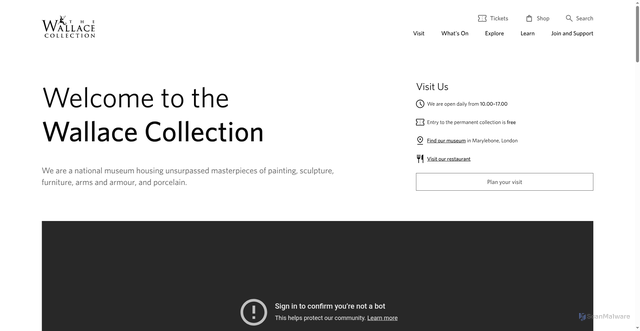 Security scan screenshot of https://www.wallacecollection.org/