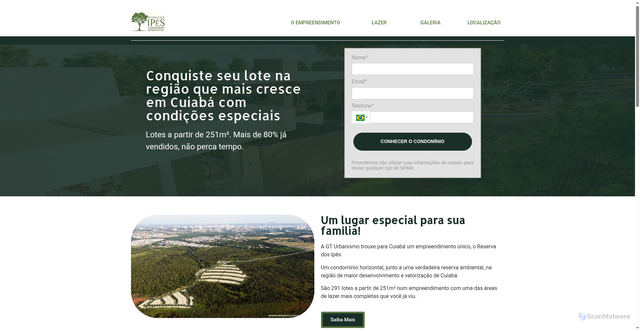 Security scan screenshot of https://reservadosipescuiaba.com.br