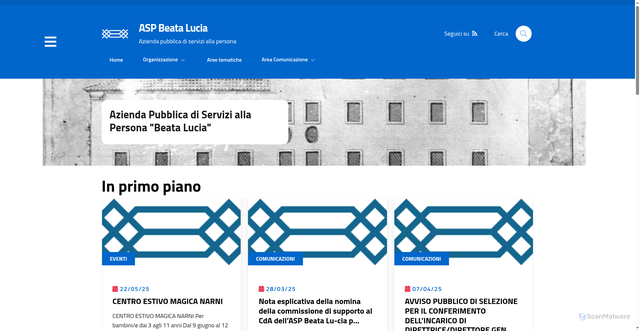 Security scan screenshot of https://www.aspbeatalucia.it/