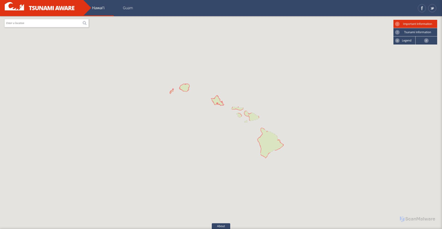 Security scan screenshot of https://tsunami.coast.noaa.gov/