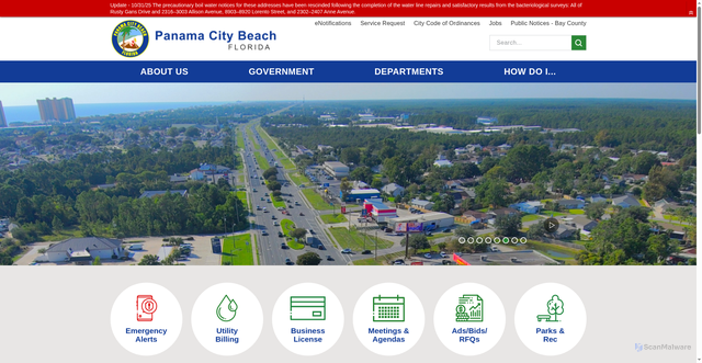 Security scan screenshot of https://www.pcbfl.gov/