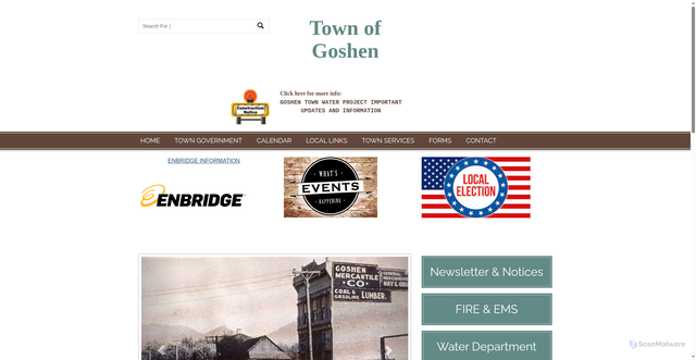 Security scan screenshot of http://www.goshenutah.gov/