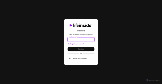 Security scan screenshot of https://app.lifeinside.io/
