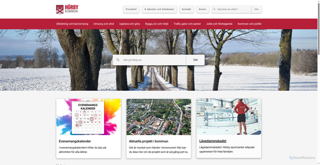 Security scan screenshot of https://www.horby.se/