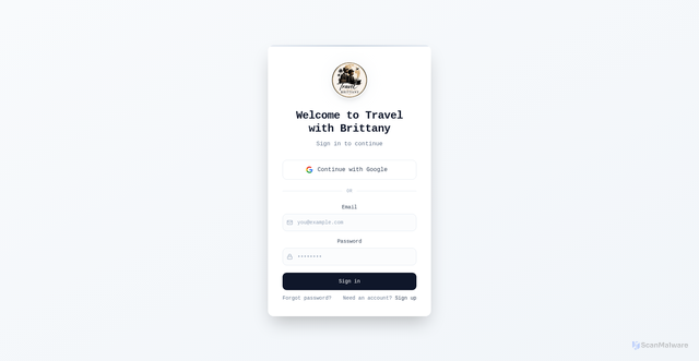 Security scan screenshot of https://travel-with-brittany.com/