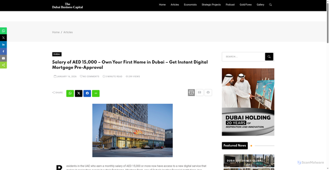 Security scan screenshot of https://dubai-businesscapital.com/post_articles/salary-of-aed-15000-own-your-first-home-in-dubai-get-instant-digital-mortgage-pre-approval/