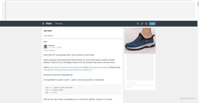 Security scan screenshot of https://habrahabr.ru