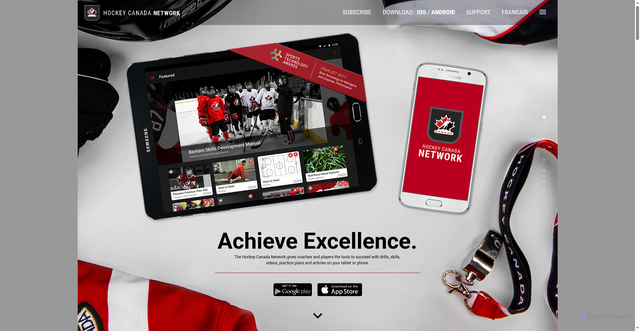 Security scan screenshot of http://www.hockeycanadanetwork.com/