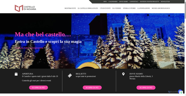 Security scan screenshot of https://www.ilcastellodinovara.it