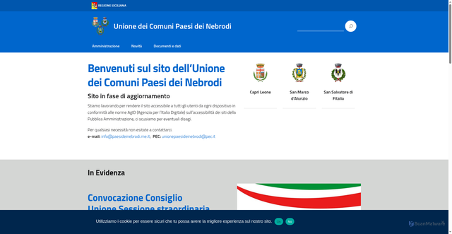 Security scan screenshot of https://www.paesideinebrodi.me.it