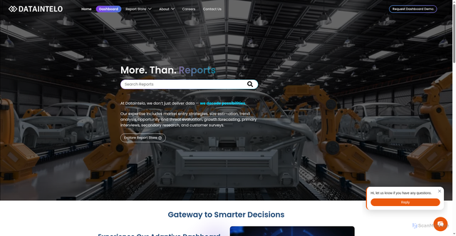 Security scan screenshot of https://dataintelo.com