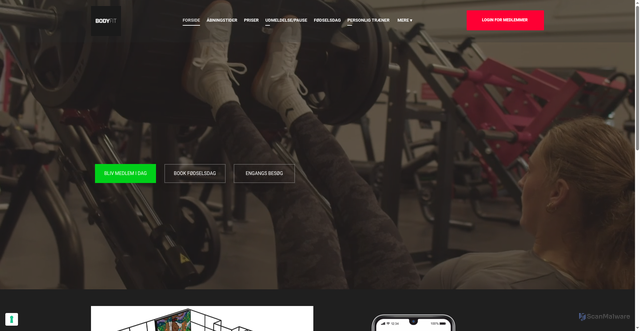 Security scan screenshot of https://bodyfit.nu