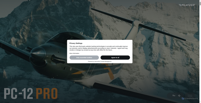 Security scan screenshot of https://www.pilatus-aircraft.com/en/pc-12